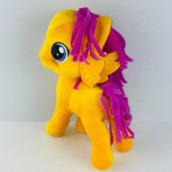 My Little Pony Orange Pink Hair Purple Eyes Plush Stuffed Animal 2014 Kids - Picture 3 of 11